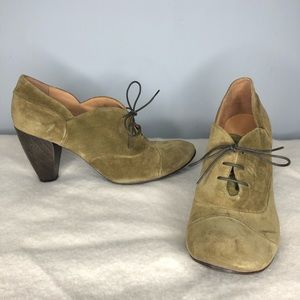 Coclico Suede Ankle Lace Up Booties